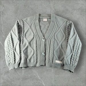 Taylor Swift Cardigan Womens M/L Grey The Tortured Poets Department Knit Sweater